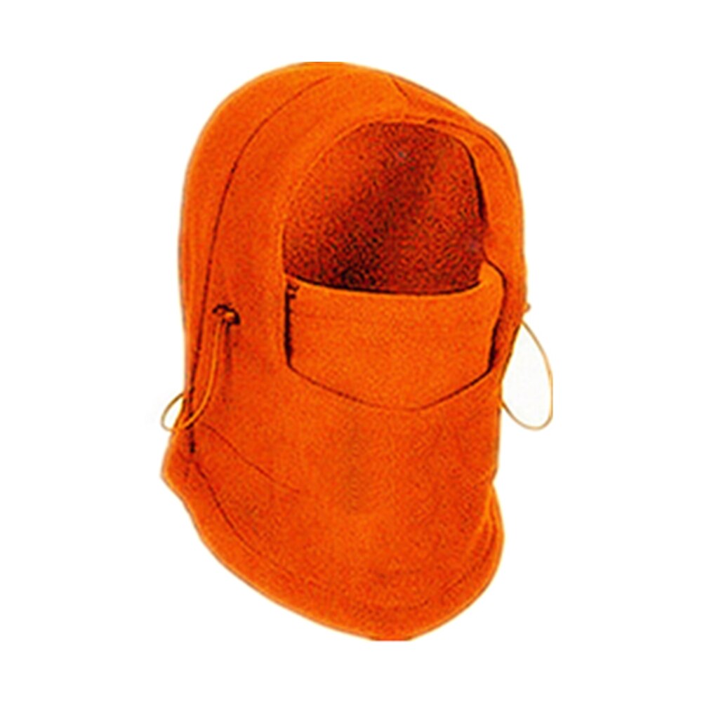 Vinter varm fleece beanies hatte til mænd kranium bandana hals varmere balaclava ansigtsopvarmning wargame cap specielle kræfter unisex hat: Orange