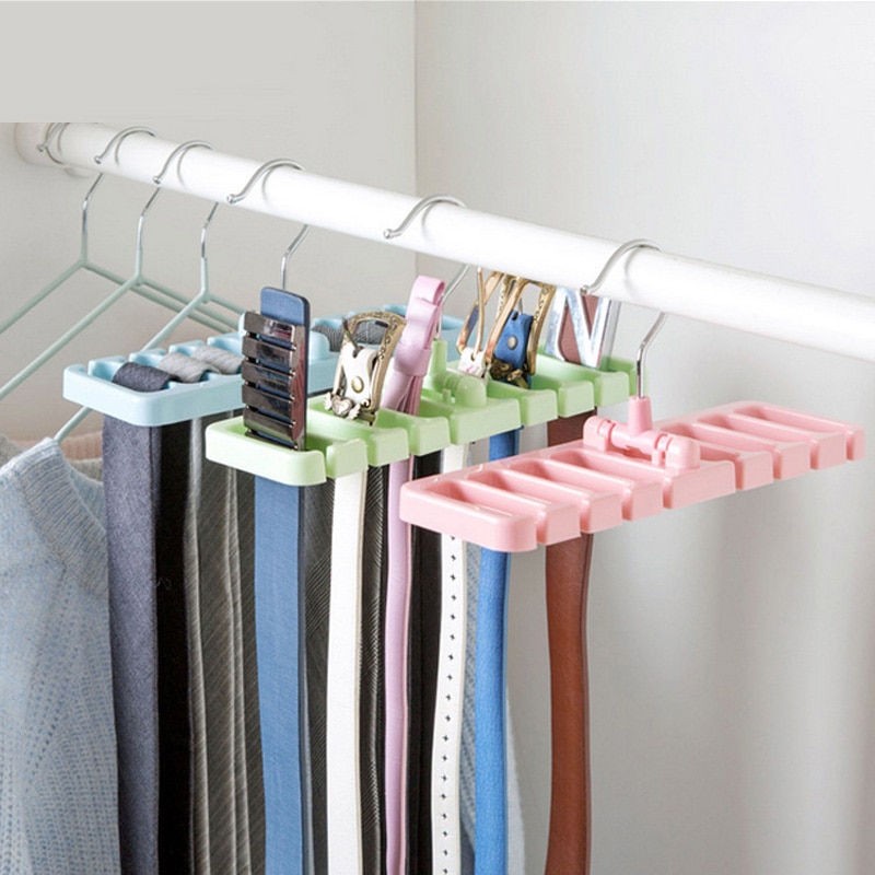 Multifunctioneel Opbergrek Stropdas Riem Organizer Roterende Ties Hanger Houder Garderobe Kast Opslag Houder met Metalen Hanger