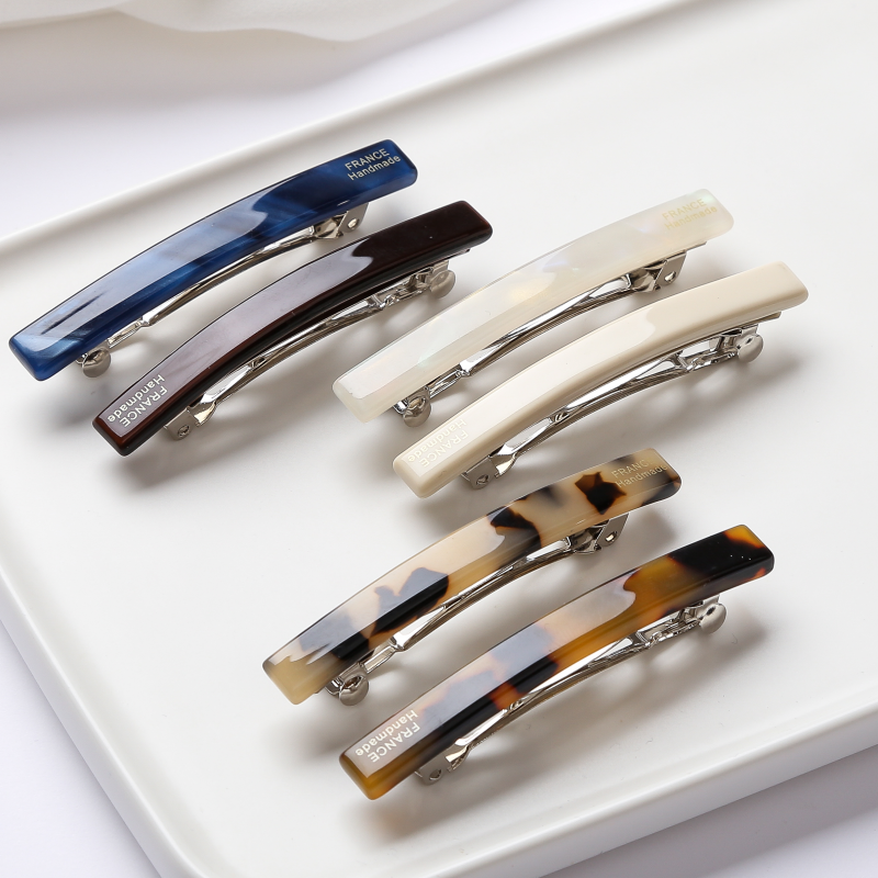 Horquillas finas de 6cm, pinzas para el cabello francesas de primavera para moño, accesorios para el cabello de peluquería azul a la para niñas y mujeres