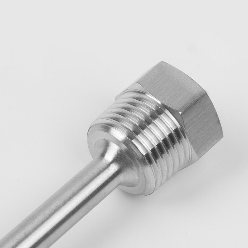 130mm termobrønner, gjenger 1/2 "  (dn15)  rustfritt stål 304 vanntette soltemperatursensor
