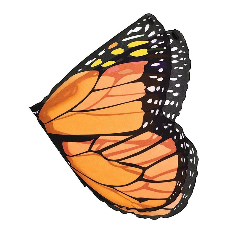 Chal de mariposa para niños y niñas, chal con mariposas de dibujos animados bohemios, accesorio de disfraz, ropa de princesa