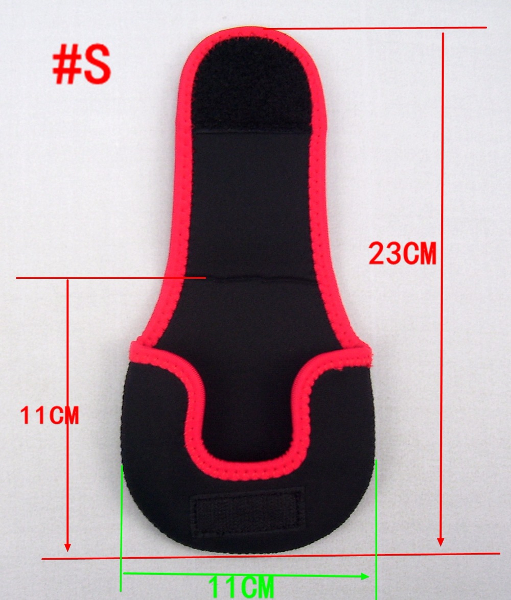 Bolsa de pesca com carretel de mosca, capa de bolso para proteger a caixa para isca de peixe, pesca de carpa de nylon neoprene vermelho genuíno esclarecido
