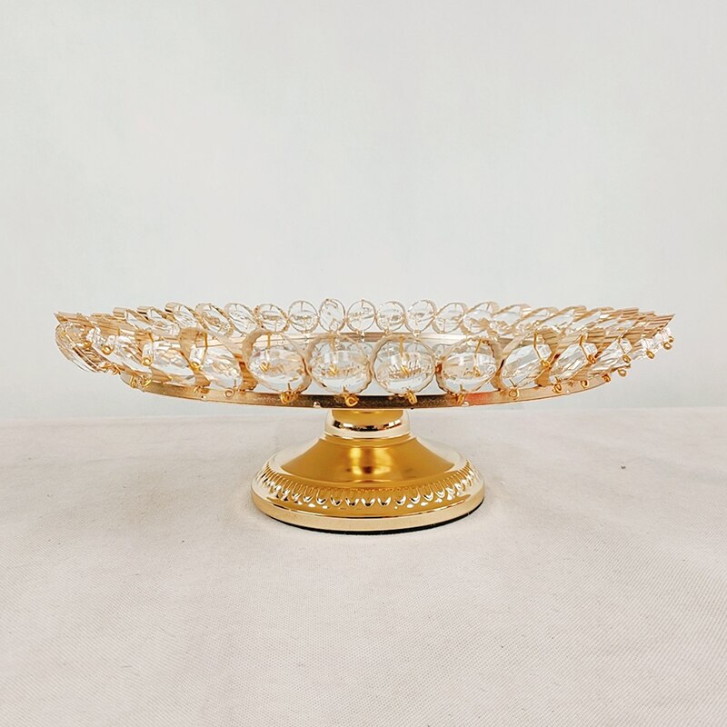 1pcs 8inch 10inch 12inch 14inch Crystal Gold Plated Cheese Dessert Cupcake Cake Stand