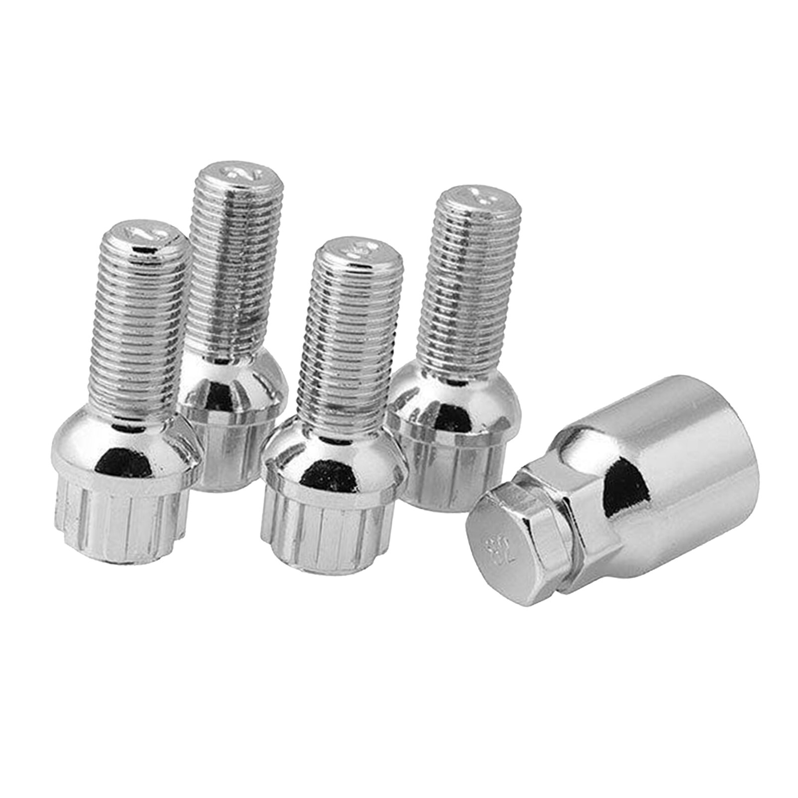 5pcs Iron Wheel Locking Bolt for VW GOLF Vento M14x1.5 Radius Security Nut