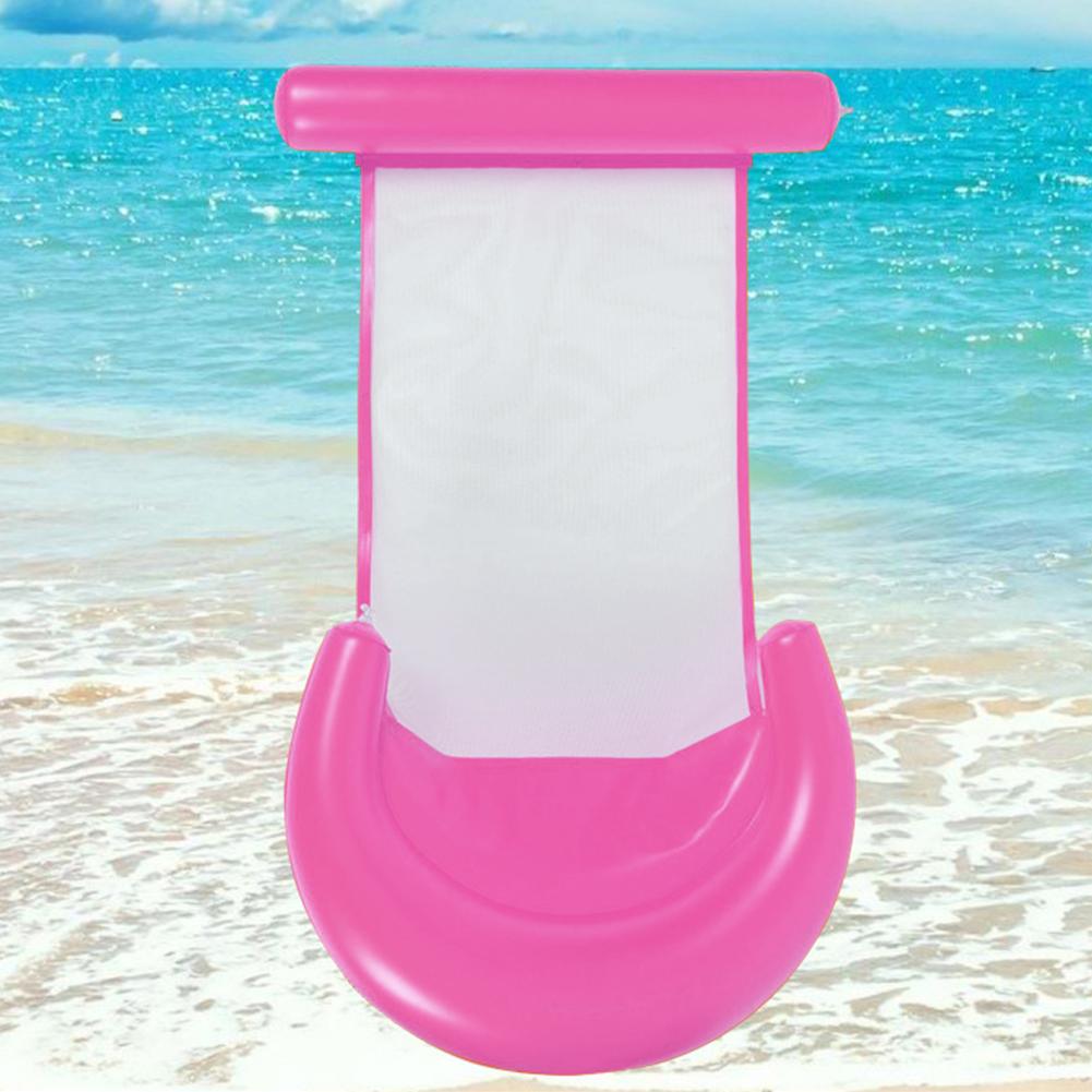 Draagbare Pvc Opblaasbare Drijvende Hangmat Zwembad Strand Aquatic Lounge Stoel Bed Kussen Luchtbedden