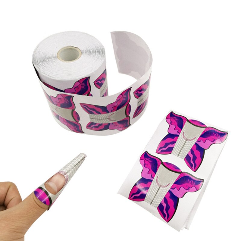 100pc/lot Nail Art Tools Nail Forms Extension Acrylic Builder Form Guide For Nail Extension Stencil Manicure Tools