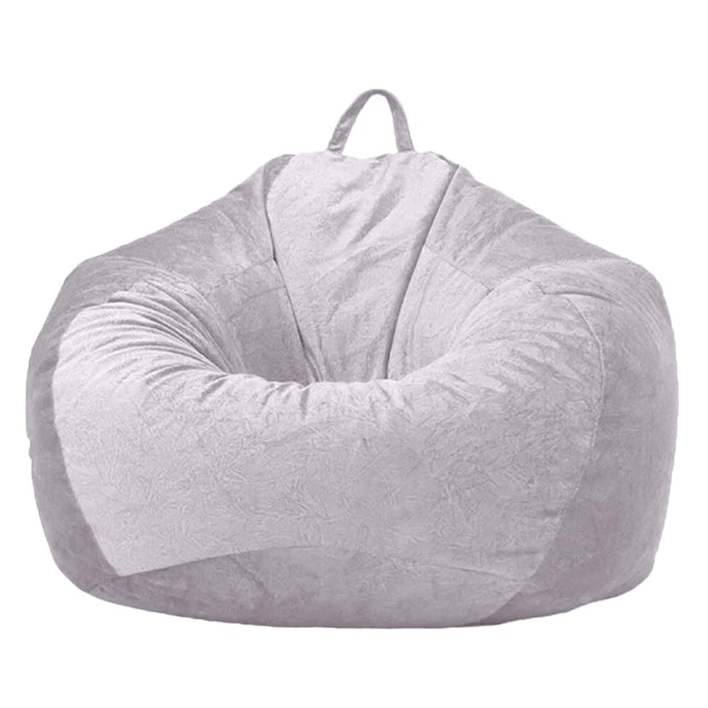 Kontor multifunktions tvättbara vuxna barn bönsäck stol täcka hem mjukt stort sovrum dammtätt utan att fylla möbler delar: Grå 90 x 110cm