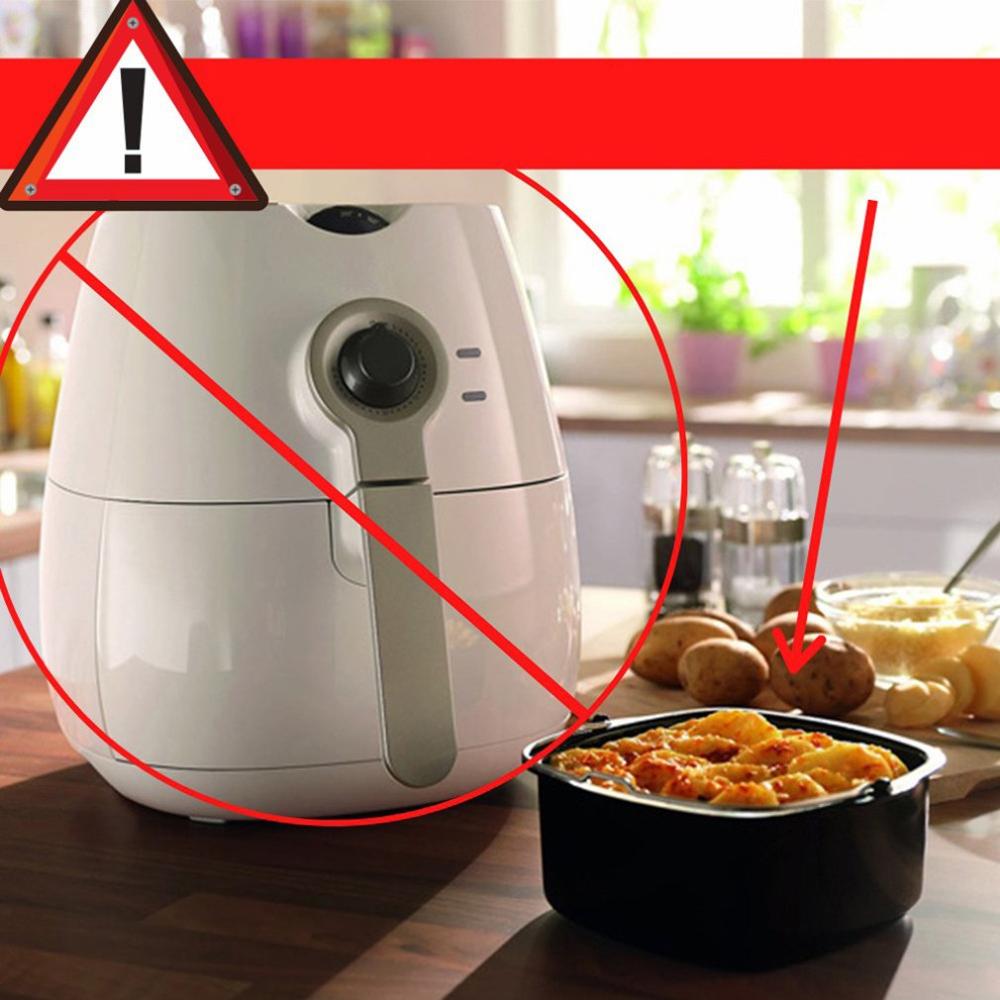 Olla para freír patatas fritas para el hogar, cesta portátil redonda de 8 pulgadas para freír patatas fritas, pollo, accesorios de cocina