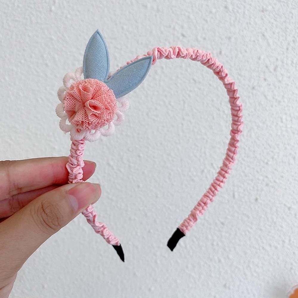 Diademas con lazo de flores para niña, bandanas de estilo coreano, cinta para el pelo con pliegues, diadema: 03