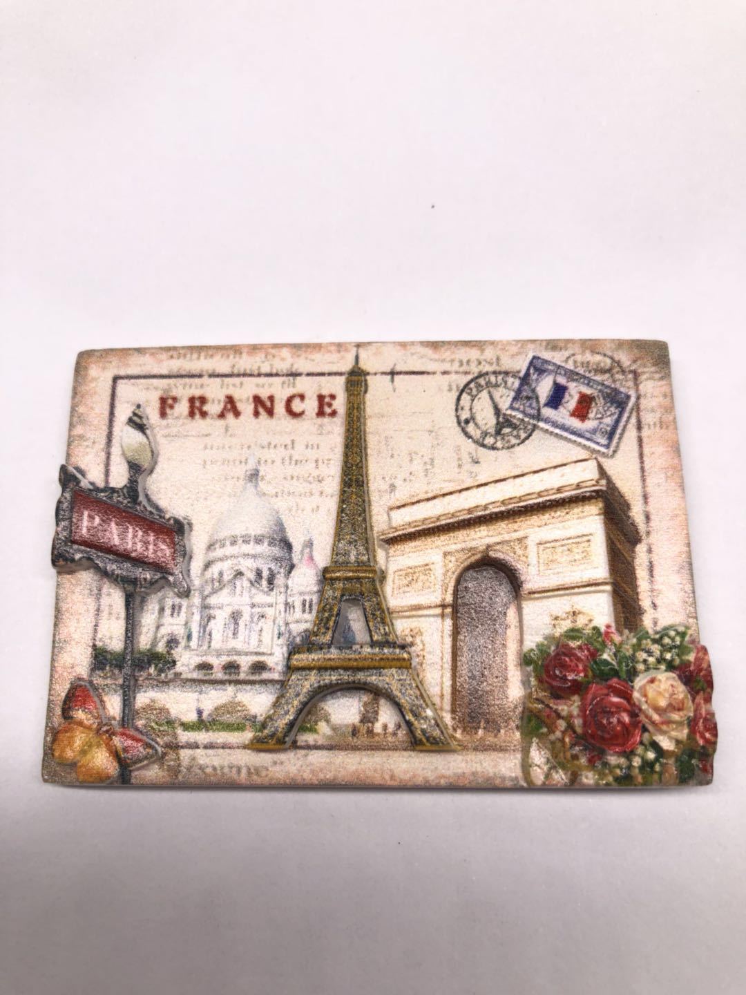 3d harpiks kjøleskapsmagnet eiffeltårnet fransk paris tur souvenir kjøleskap magneter avtagbar kjøkkenmagnet klistremerke hjemmeinnredning