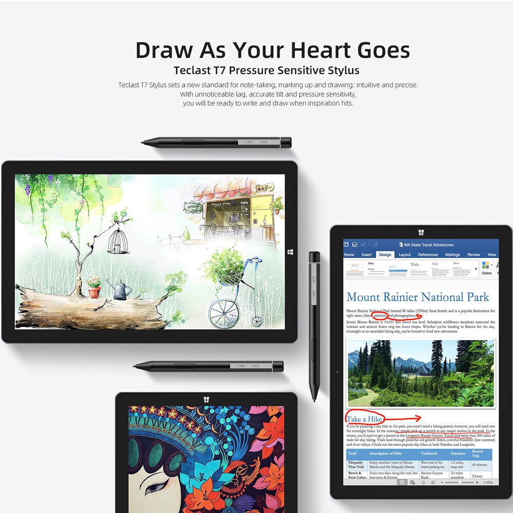 Teclast T7 Actieve Stylus Pen Voor Teclast X6 Plus X11 X16 Lichtgewicht Draagbare Drukgevoelige Stylus Zwart Aluminium