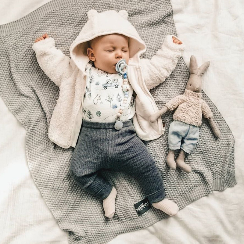 Pantalones de punto para bebé, ropa para niño y niña, estilo de , pantalones largos informales de Color sólido, primavera y otoño