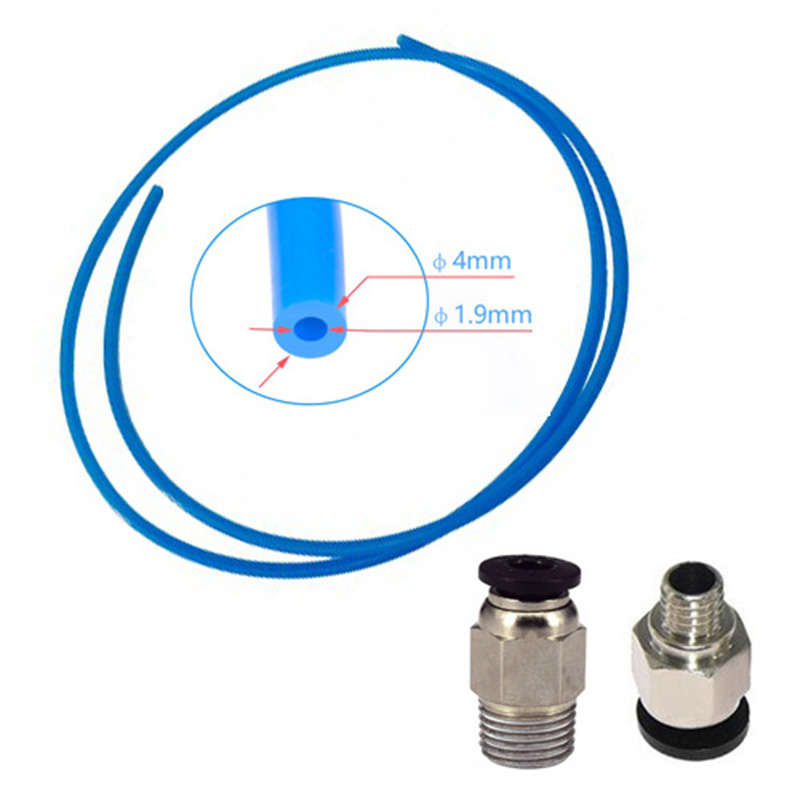 Ptfe-schlauch  pc4-m6 &  pc4-m10 , gerader pneumatischer anschluss für ender 3 , verbessertes druckerzubehör, schlauch 3d , druckerteile-kit 40cm