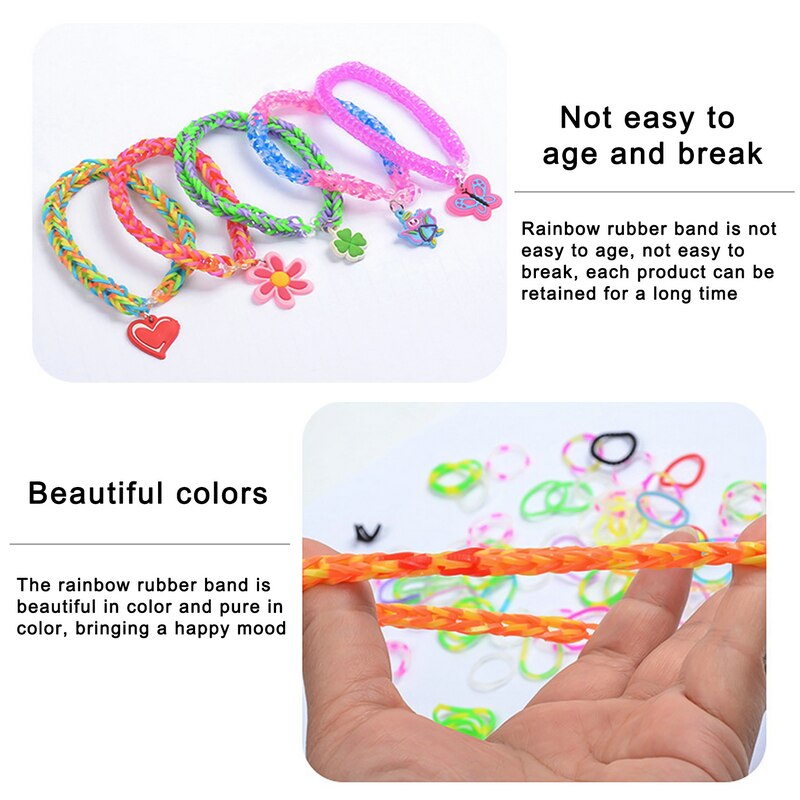 DIY Rubber Loom Bands, 4400 Rubber Loom Bands Set To Make Colorful Loom Bracelets Kit Knitting DIY Crafts