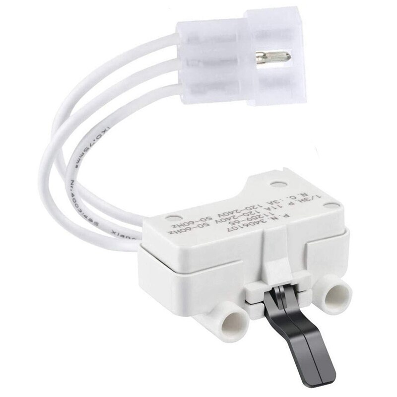 1 pièces interrupteur de porte de sèche-linge et 2 pièces 349241T Kit de rouleau de tambour de sèche-linge pour Whirlpool Kenmore Sears