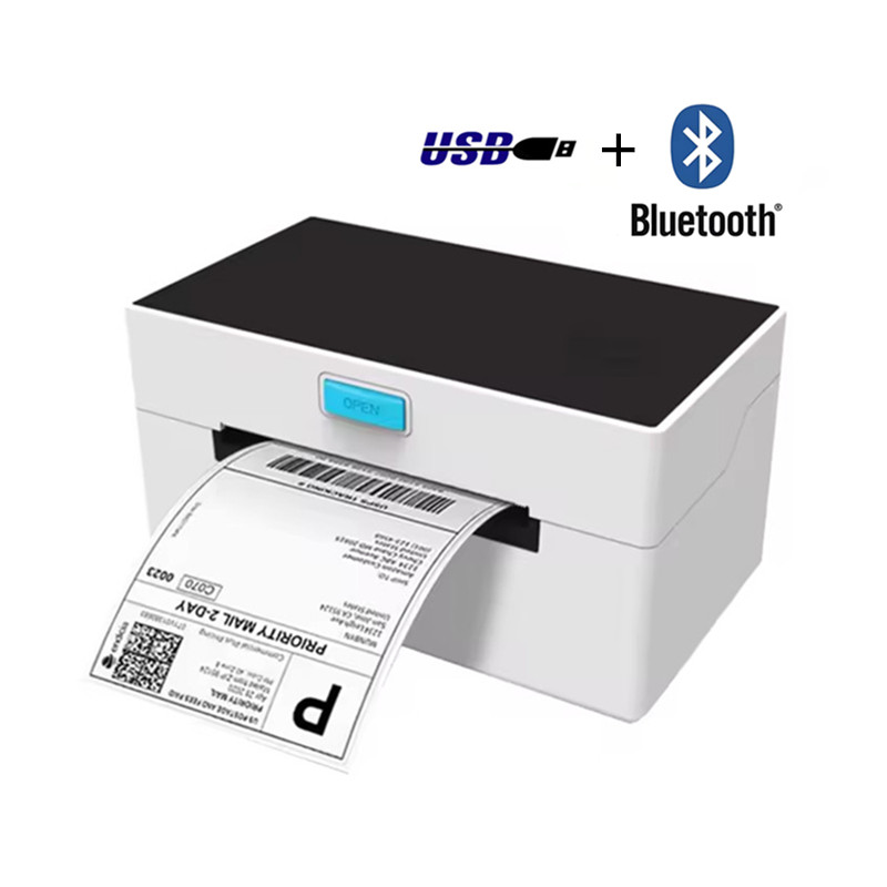 4 Inch Thermal Label Printer ZJ9220 USB Bluetooth Compatible with Android/iPhone Windows/Mac Barcode Label Printer: AU Plug