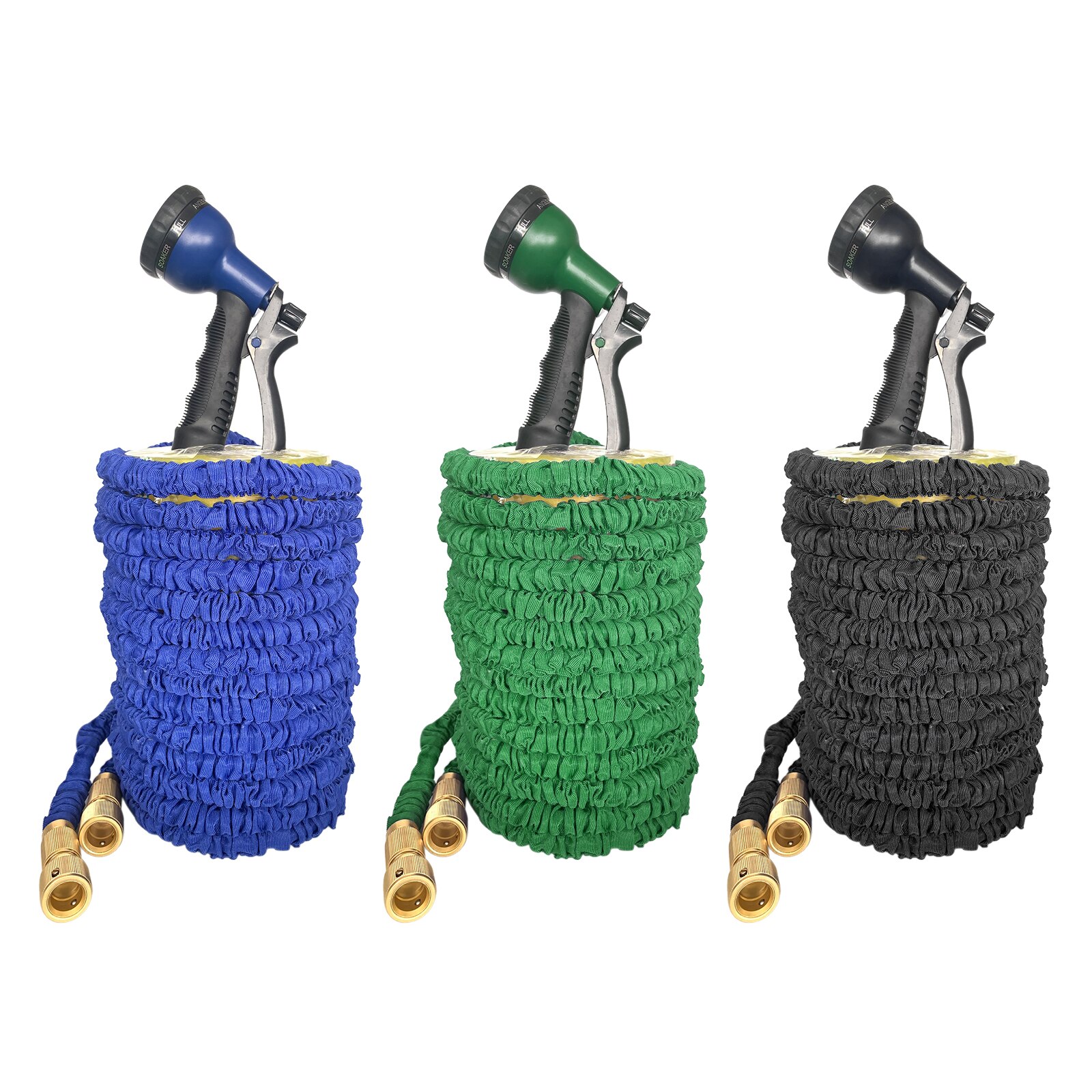 100FT Garden Hose Flexible Extendable Magic Water Hose Garden Watering Pipe Sprayer Nozzle Universal Connector