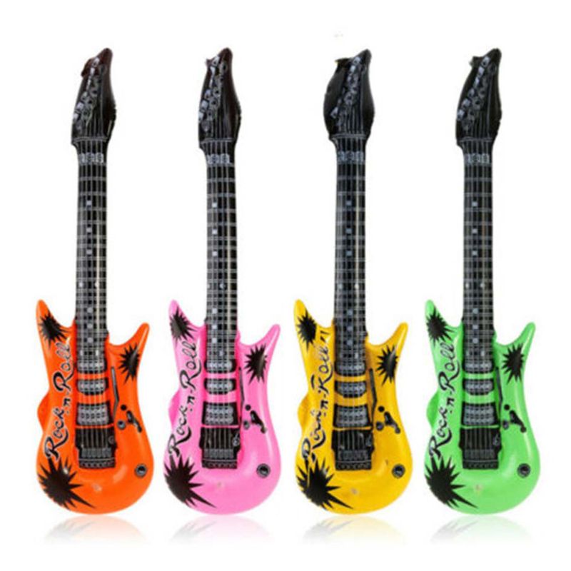 12pcs/set PVC Inflatable Guitar Early Education Children Toys Kids Stage Performance Music Festival Props