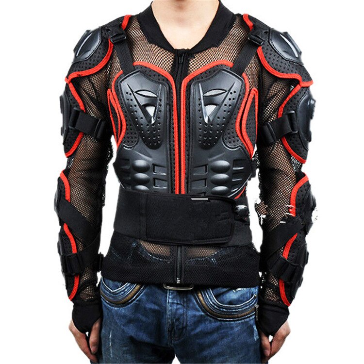 motorrad jacke Schutz Rügestochen Jacken Schutz Moto-Cross Kleidung Schutz Zurück Schutz Rennen Volle körper Jacke: verrotten / L