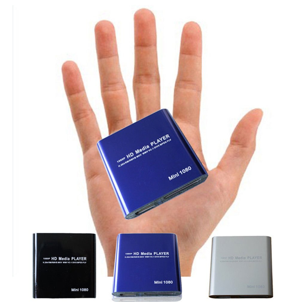 1080P HDD multimédia multifonction RMV MP4 AVI FLV lecteur MKV/H.264/RMVB Full HD avec lecteur de carte USB hôte prise américaine