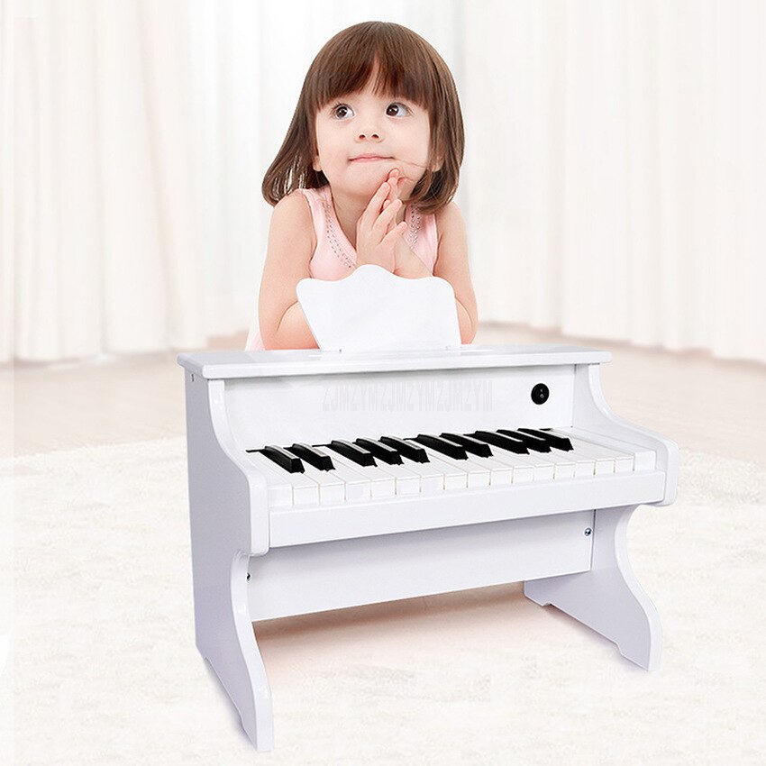 1-5 años bebé Mini 25 teclas de madera Piano juguete niños teclado de madera Piano niños pequeño instrumento Musical de juguete acústico