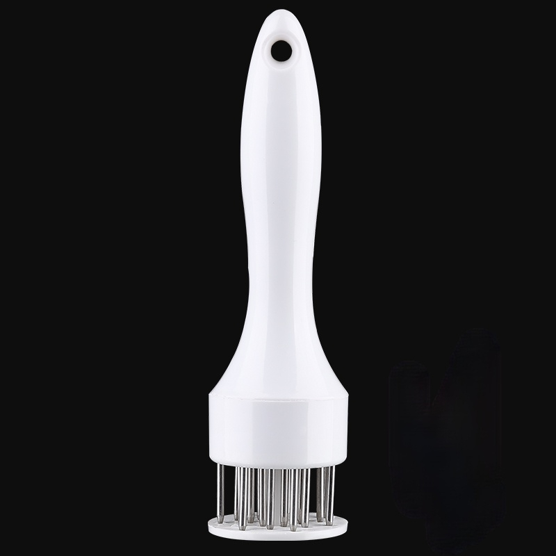 Meat NeedleStainlessSteel Utensil Meat Tenderizer Needle Steak Pork Chops Loose Household Meat Hammer Food Cooking Meat Tool: white