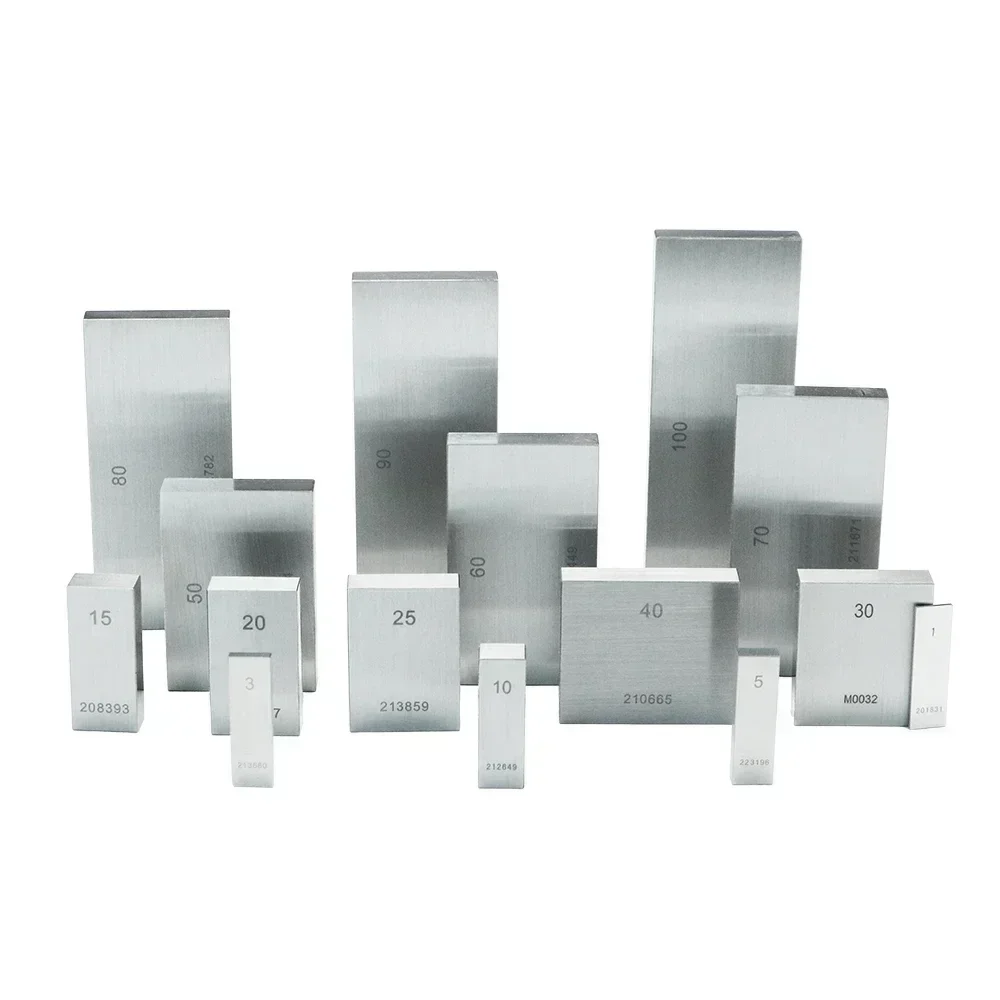 SHAHE Bloque de precisión Bloque de medida Bloque de calibre Medidor cuadrado de acero Calibre Vernier Micrómetro 15 mm, 20 mm, 25 mm, 30 mm, 50 mm