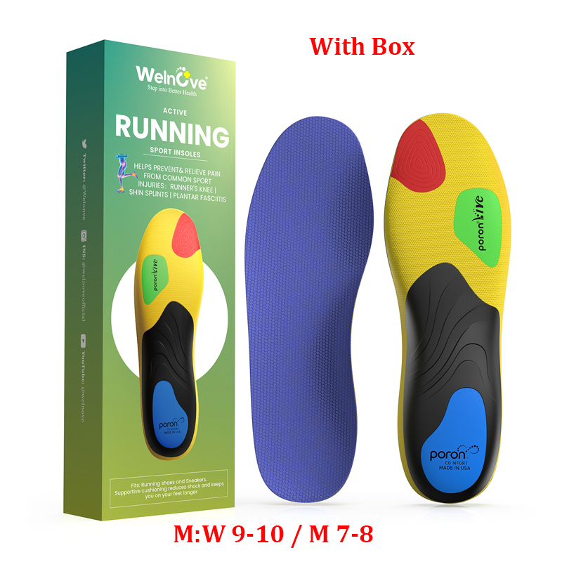 Plantillas deportivas ortopédicas de primera para pies, almohadilla de Gel PU con absorción de impacto, transpirable, soporte para arco deportivo, plantilla para el cuidado del dolor: Amarillo claro