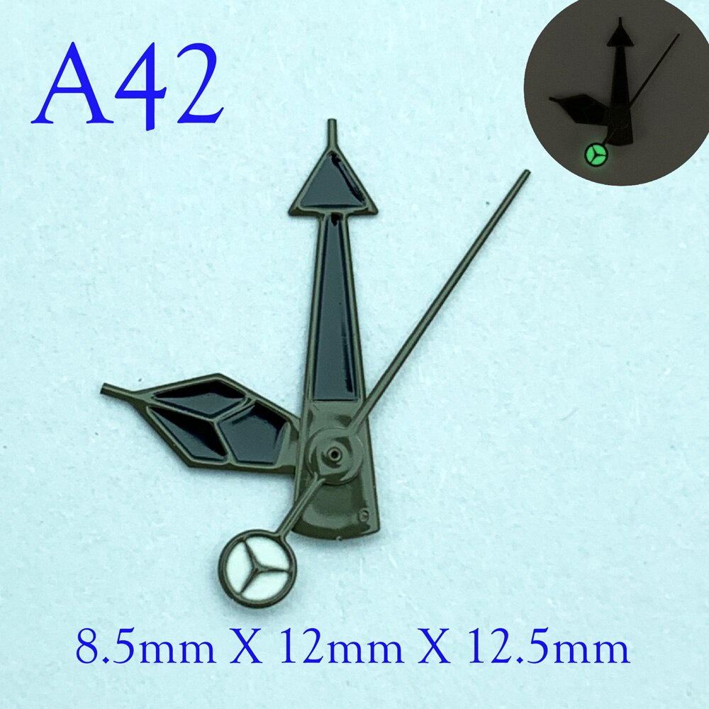 NH35 NH36 Horloge Handen Fit Pointer Groene Super Lichtgevende Geschikt Voor Horloge Onderdelen Vervanging Accessoires A42: Default Title