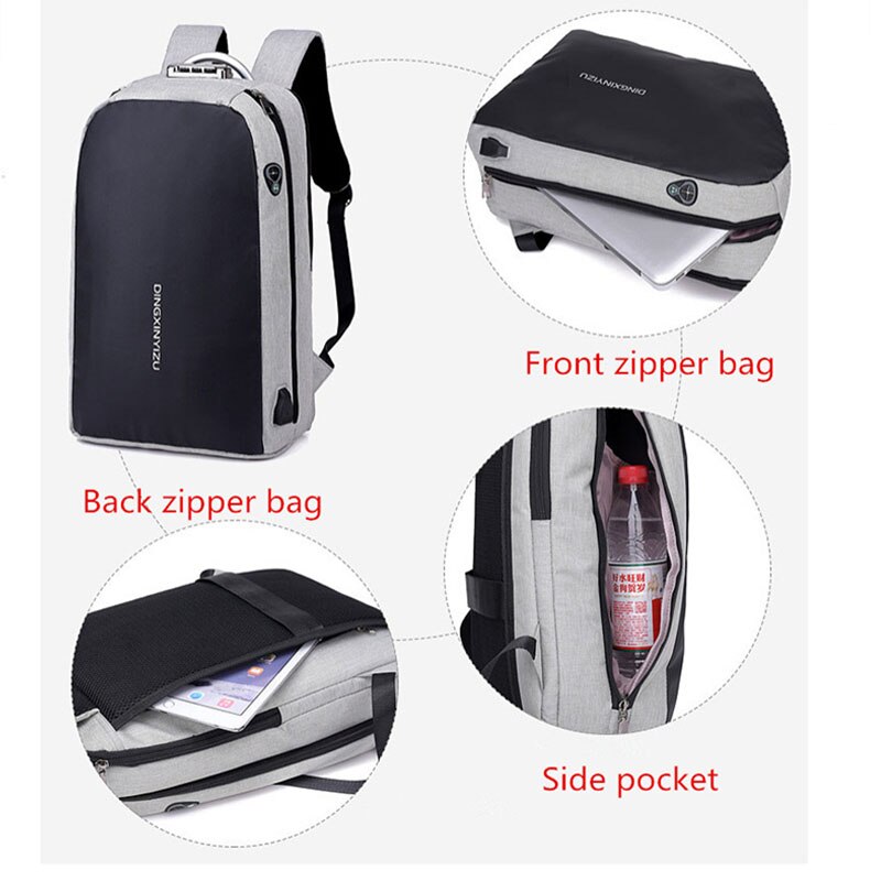 hoch-kapazität Laptop Rucksack USB Ladung Anti Diebstahl Rucksack Männer Reise Rucksack Wasserdicht Schule Tasche Männlichen Mochila