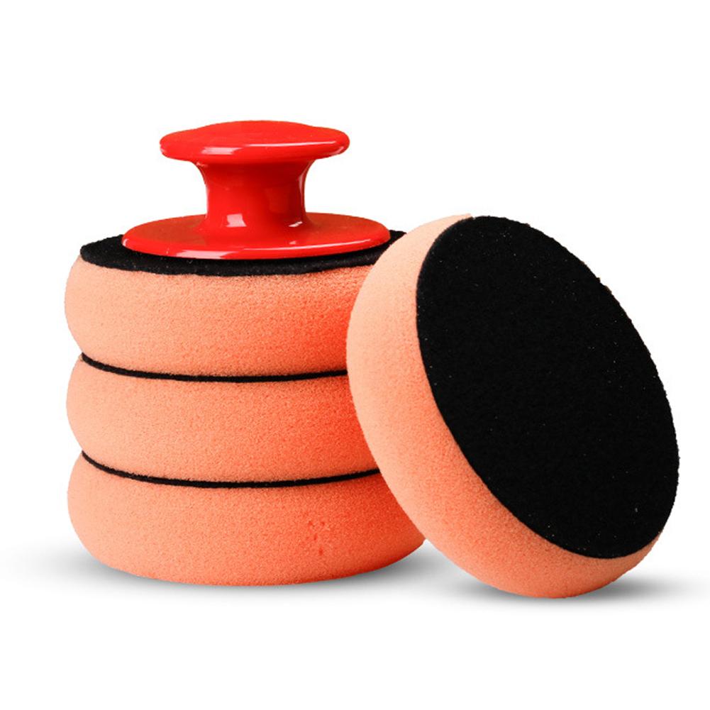 Almohadilla de pulido de cera para lavado de coches, esponja de limpieza de coche, paño de pulido, almohadillas aplicadoras de microfibra, herramienta de limpieza de coche, 5 uds.