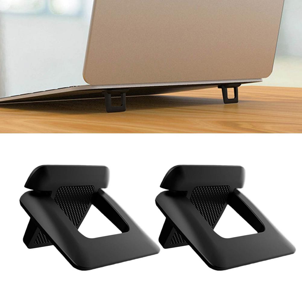 2Pc Mini Draagbare Onzichtbare Laptop Houder Verstelbare Cooling Stand Opvouwbare Anti Slip Multifunctionele Houder Voor Laptop Notebook