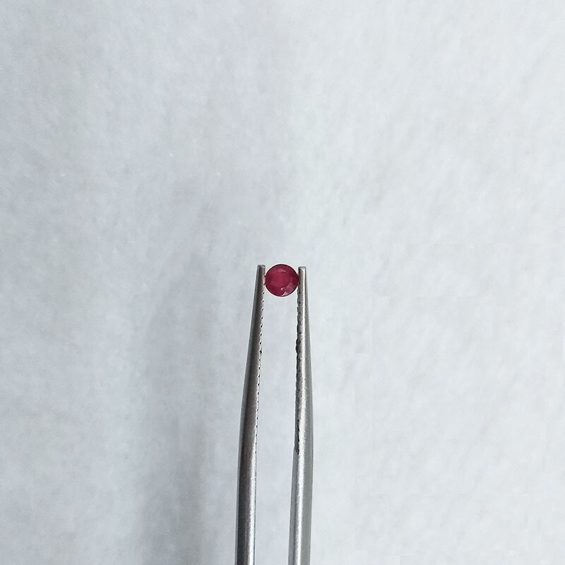 Shipei 1 Pcs Natuurlijke 3 Mm Ronde Cut Ruby Losse Edelsteen Voor Sieraden Maken Fijne Sieraden Diy Stenen