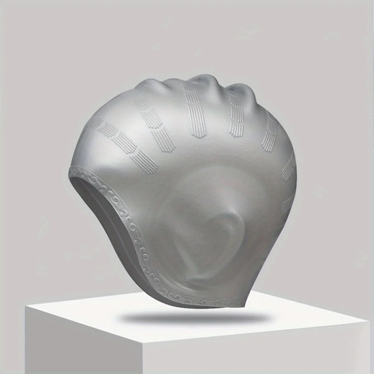 Duurzame Siliconen Badmuts Met Oorzakken Voor Volwassenen En Tieners-Beschermt Lang Haar En Zorgt Voor Een Hoge Elasticiteit: green