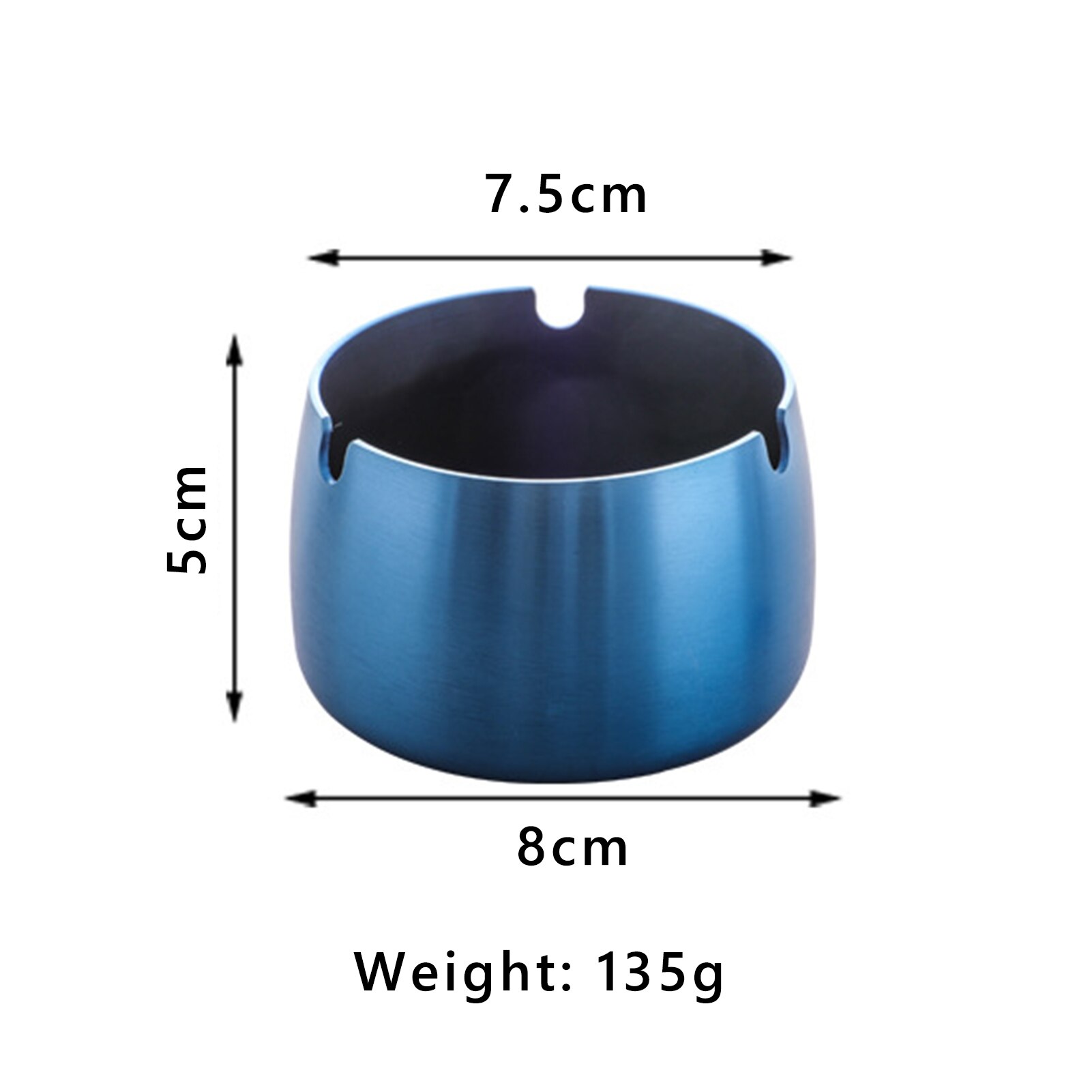 Rvs Asbak Ronde Portable Grote Capaciteit Winddicht Outdoor Indoor Tuin Terras Balkon Huishouden Asbak