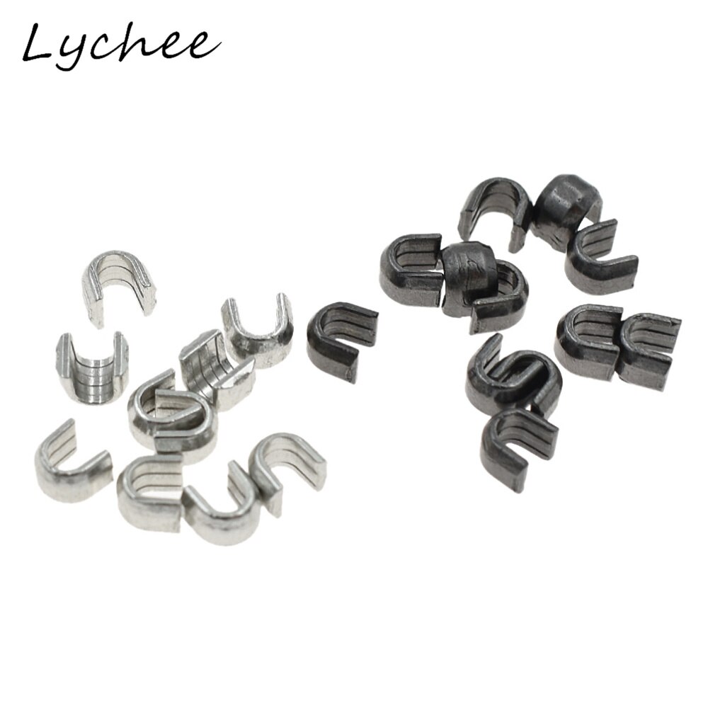 Lychee 150 Pcs 5 # U Vormige Metalen Rits Up Stopper Diy Naaien Craft Kleding Broek Rits Accessoires