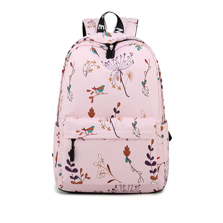 lässig Wasserdichte Frauen Rucksack Blume Druck Mädchen Hochschule Laptop Bookbags Dame Reise Bagpack: Rosa