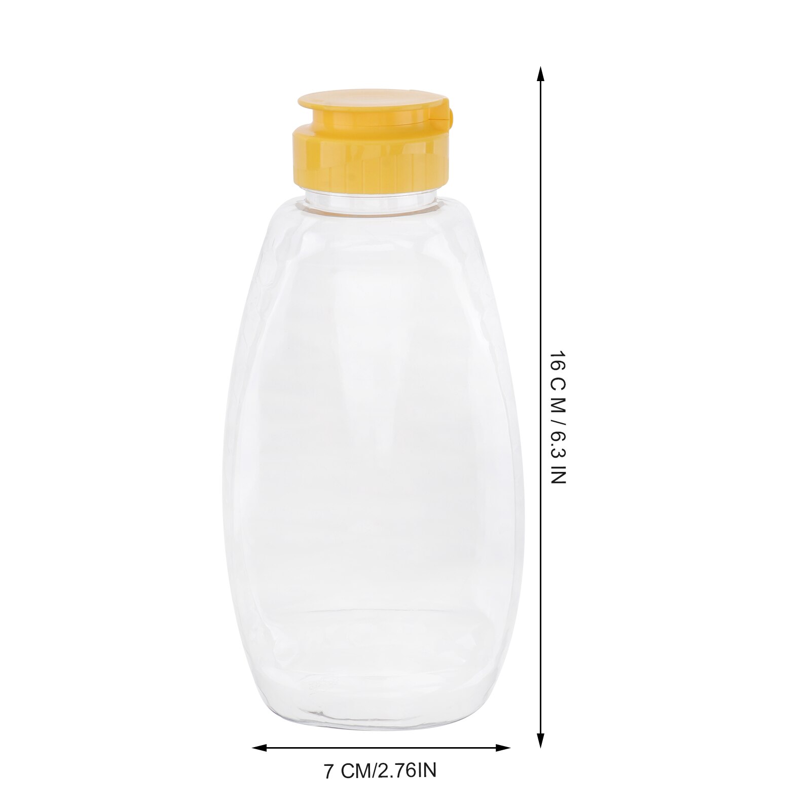 4pcs Transparent Plastic Honey Bottle Food Packaging Bottle Honey Jar With Lid Honey Bottle Jam Container for Home (500g