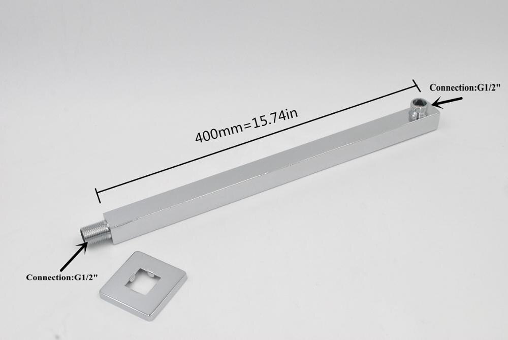 Alcachofa de ducha en Croma de acero inoxidable de 40cm para ducha de lluvia accesorios de baño conjunto de cabezal de ducha