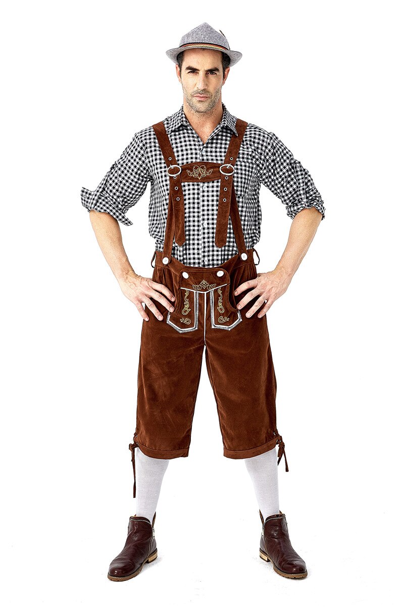 Oktoberfest Lederhosen Adult Mens Halloween Dress Up Thema Party Cosplay Kostuum