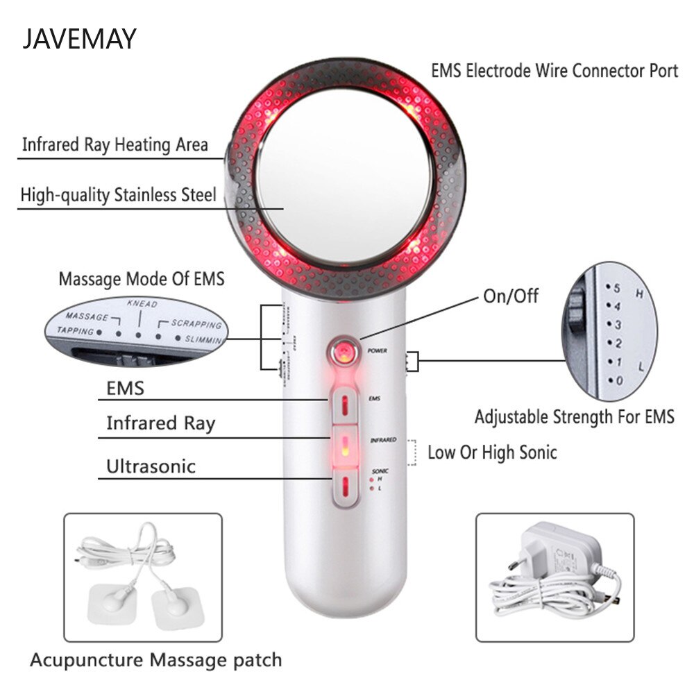 Ultraschall Kavitation ems Körper Abnehmen Massagegerät Gewicht Verlust Lipo Anti Zellulitis Fett Brenner Galvanische Infrarot Ultraschall Therapie