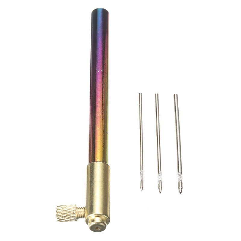 French Embroidery Needles Tambour Crochet Luneville Hook With 3 Aluminum Alloy Needles Crochet Hooks Bead Sewing Knitting Tools