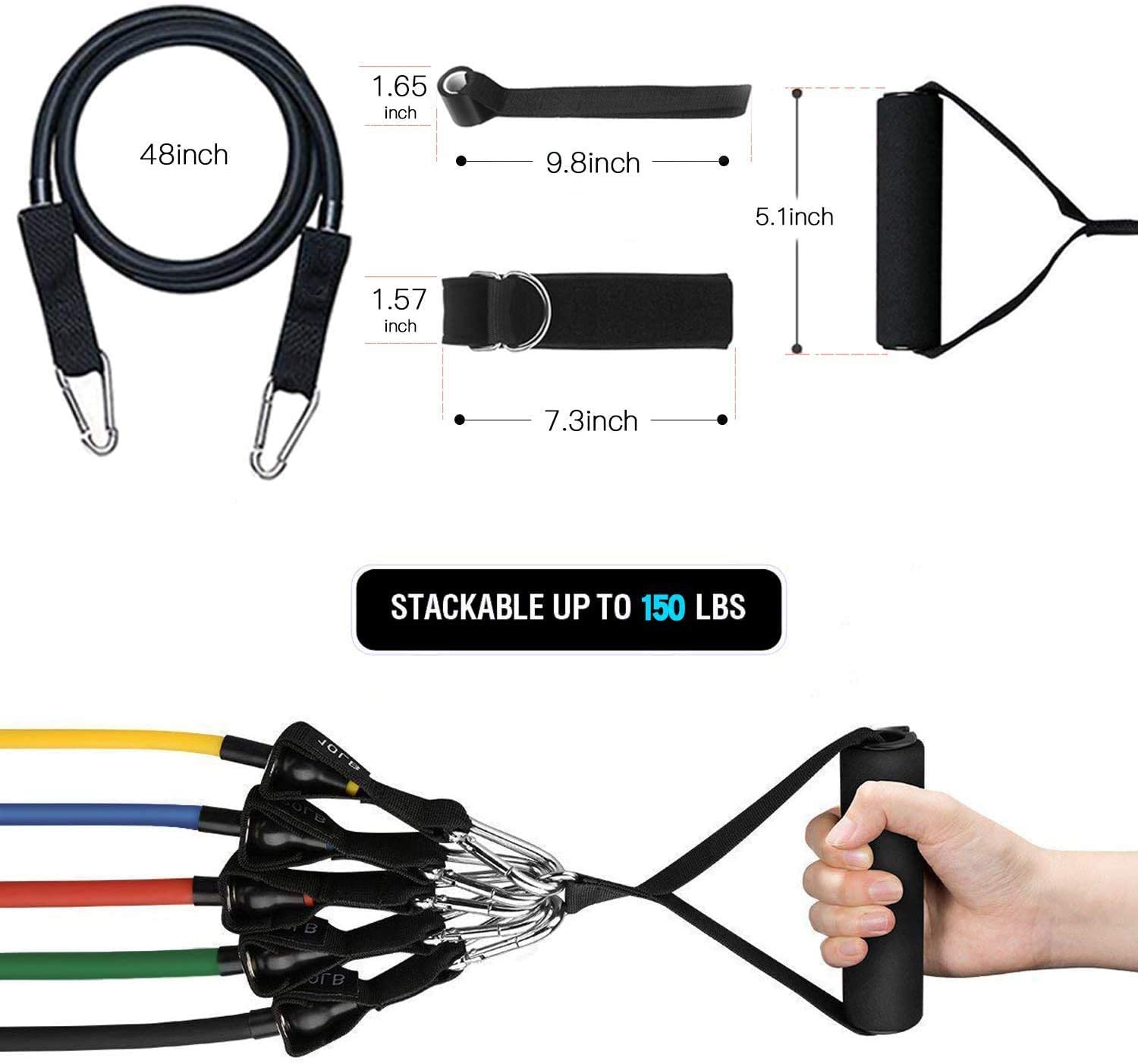 Resistance Bands Workout Pull up Exercise Set Door Anchor Stretch Elastic Bands for Fitness Gym Boxing Muscle Training Equipment