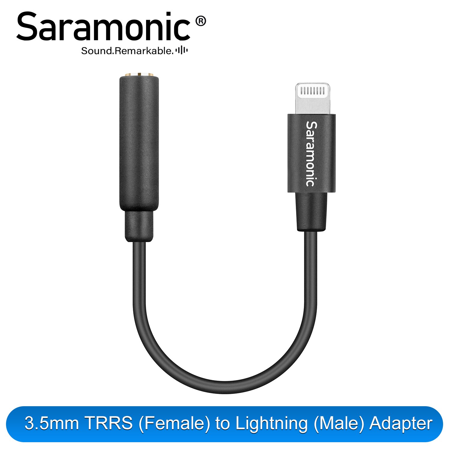 Saramonic SR-C2002 Vrouwelijke 3.5Mm Naar Apple Mfi Certified Bliksem Microfoon Kabel Compatibel Met Iphone, Ipad Smartphones &amp;