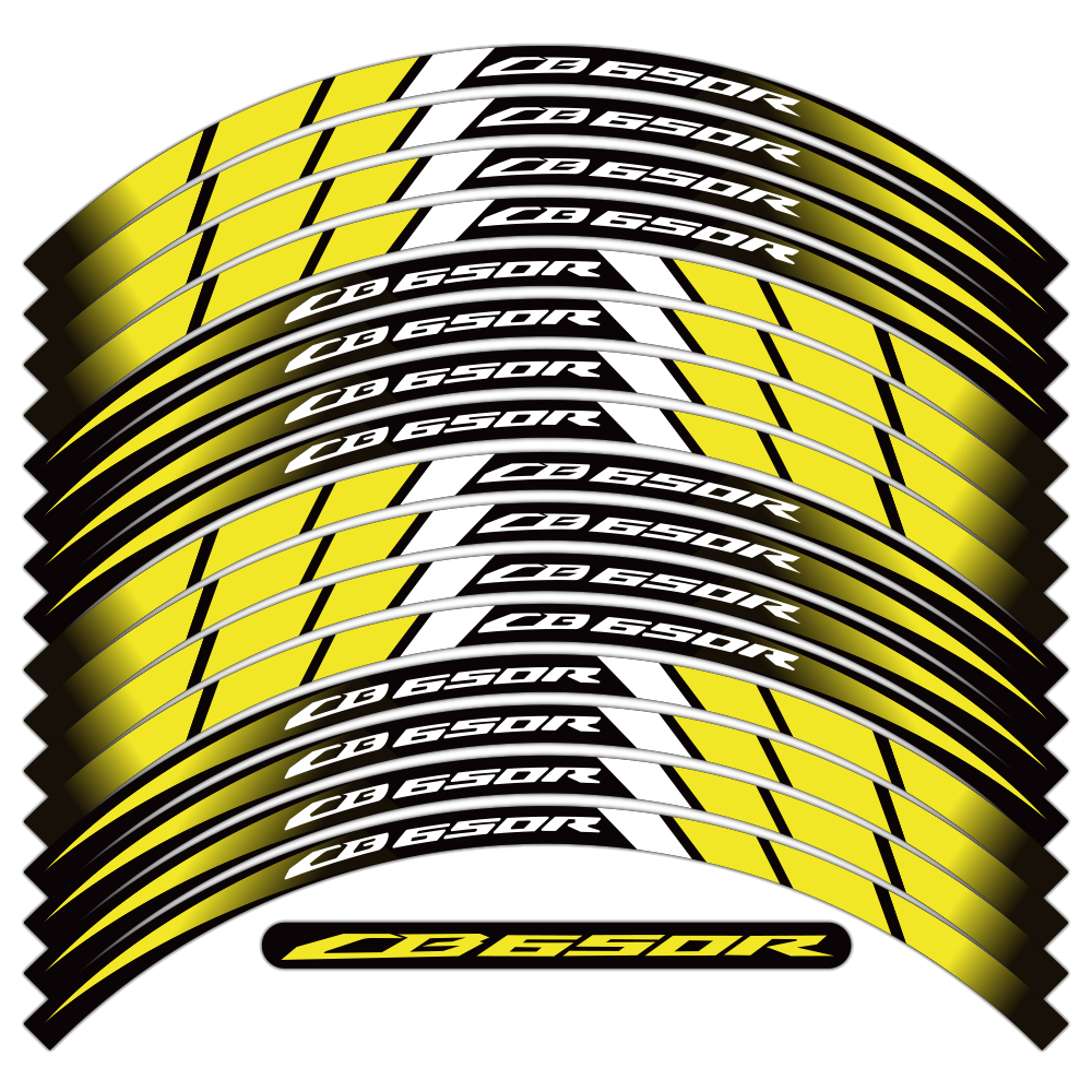 CB650R reflektierender Radaufkleber, Motorradzubehör, wasserdicht fällt nicht ab, spezielles Auto speziell cool CB 650r: Gold