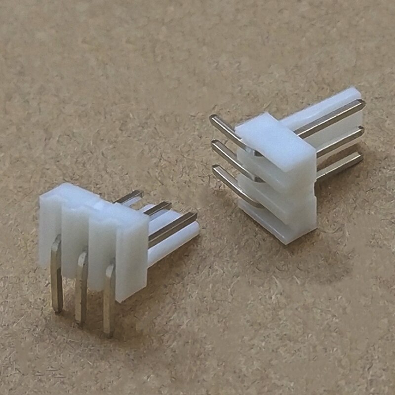 50 pçs/lote KF2510 Conector Macho Right Angle Pin Header 2AW 3AW 4AW 5AW 6AW 2510 2.54 MILÍMETROS