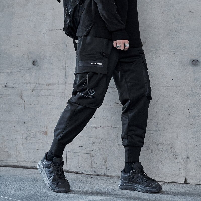 Streetwear Casual Harem Mannen Broek Zwart Joggers Mannen Enkellange Cargo Broek Voor Mannen