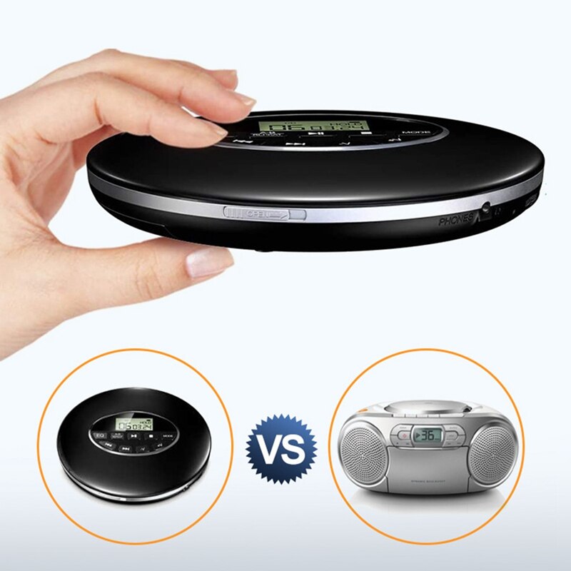 JABS CD Player Headphone HiFi Music Reproductor Walkman Discman Shockproof