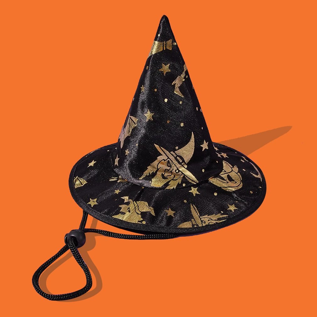 Capa de Halloween para perro y gato, sombrero de bruja, disfraz para gatos y perros pequeños, ropa de vestir para de Halloween