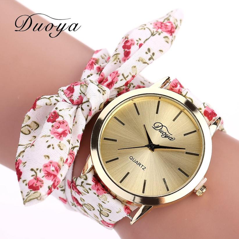 reloj pulsera para Mujer Flor tela estrella cinta de tela relojes de muñeca señoras vestido reloj Casual reloj Relogio Feminino # YL5